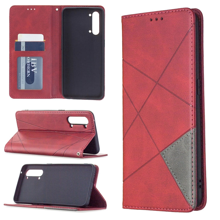 Rhombus Texture Horizontal Flip Magnetic Leather Case with Holder & Card Slots & Wallet, For OPPO Find X2 Lite, For Samsung Galaxy A42 5G