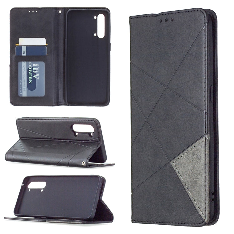 Rhombus Texture Horizontal Flip Magnetic Leather Case with Holder & Card Slots & Wallet, For OPPO Find X2 Lite, For Samsung Galaxy A42 5G