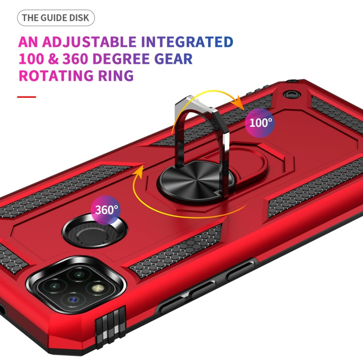 For Xiaomi Redmi C9 Shockproof TPU + PC Protective Case with 360 Degree Rotating Holder, For Xiaomi Redmi 9C