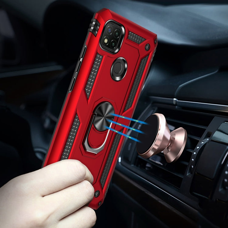 For Xiaomi Redmi C9 Shockproof TPU + PC Protective Case with 360 Degree Rotating Holder, For Xiaomi Redmi 9C