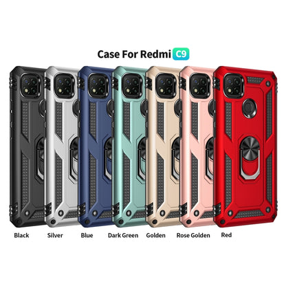 For Xiaomi Redmi C9 Shockproof TPU + PC Protective Case with 360 Degree Rotating Holder, For Xiaomi Redmi 9C