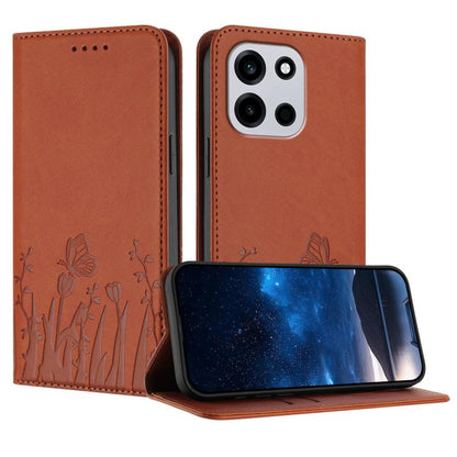 Tulips Butterfly Pattern Magnetic Vegan Leather Phone Case, For OnePlus Turbo 6, For OnePlus Ace 6
