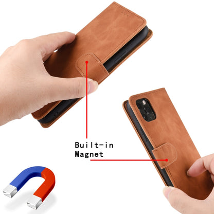 Solid Color Skin Feel Magnetic Buckle Horizontal Flip Calf Texture PU Leather Case with Holder & Card Slots & Wallet, For LG Q92 5G, For OPPO F17