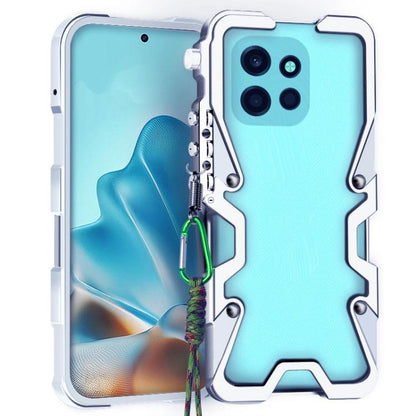 Trigger Design Hollow Metal Frame Phone Case with Lanyard, For OnePlus Nord 6 5G, For OnePlus Turbo 6V, For OnePlus Turbo 6