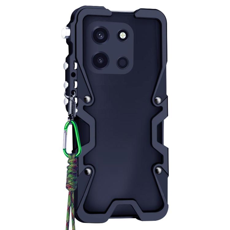 Trigger Design Hollow Metal Frame Phone Case with Lanyard, For OnePlus Nord 6 5G, For OnePlus Turbo 6V, For OnePlus Turbo 6