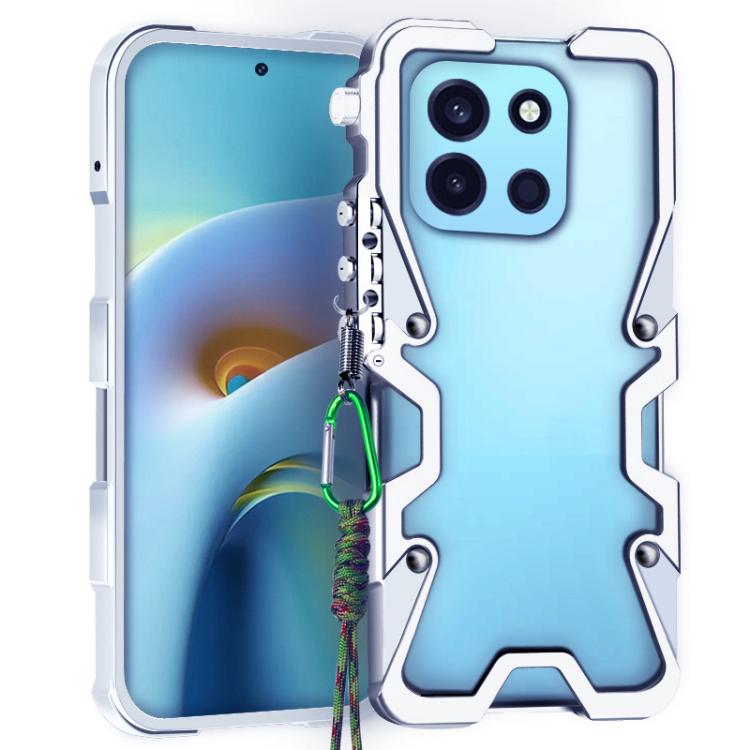 Trigger Design Hollow Metal Frame Phone Case with Lanyard, For OnePlus Nord 6 5G, For OnePlus Turbo 6V, For OnePlus Turbo 6