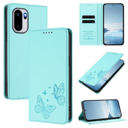 Strong Magnetic Dual Butterfly RFID Vegan Leather Phone Case, For OnePlus 15R / Ace 6 / Ace 6T, For OnePlus 15
