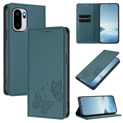 Strong Magnetic Dual Butterfly RFID Vegan Leather Phone Case, For OnePlus 15R / Ace 6 / Ace 6T, For OnePlus 15