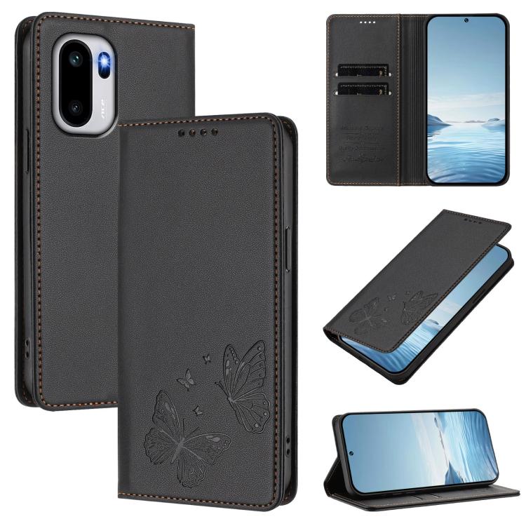 Strong Magnetic Dual Butterfly RFID Vegan Leather Phone Case, For OnePlus 15R / Ace 6 / Ace 6T, For OnePlus 15