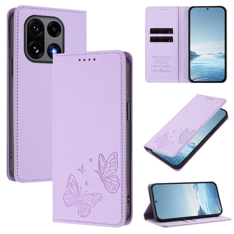Strong Magnetic Dual Butterfly RFID Vegan Leather Phone Case, For OnePlus 15R / Ace 6 / Ace 6T, For OnePlus 15