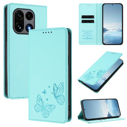Strong Magnetic Dual Butterfly RFID Vegan Leather Phone Case, For OnePlus 15R / Ace 6 / Ace 6T, For OnePlus 15