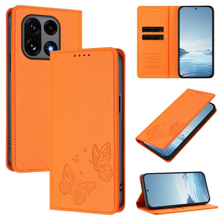 Strong Magnetic Dual Butterfly RFID Vegan Leather Phone Case, For OnePlus 15R / Ace 6 / Ace 6T, For OnePlus 15