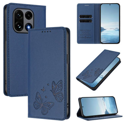 Strong Magnetic Dual Butterfly RFID Vegan Leather Phone Case, For OnePlus 15R / Ace 6 / Ace 6T, For OnePlus 15