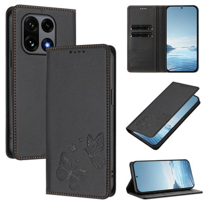 Strong Magnetic Dual Butterfly RFID Vegan Leather Phone Case, For OnePlus 15R / Ace 6 / Ace 6T, For OnePlus 15