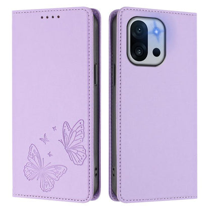 Strong Magnetic Dual Butterfly RFID Vegan Leather Phone Case, For OnePlus 13T, For OnePlus 13R / Ace 5 / Ace 5 Pro
