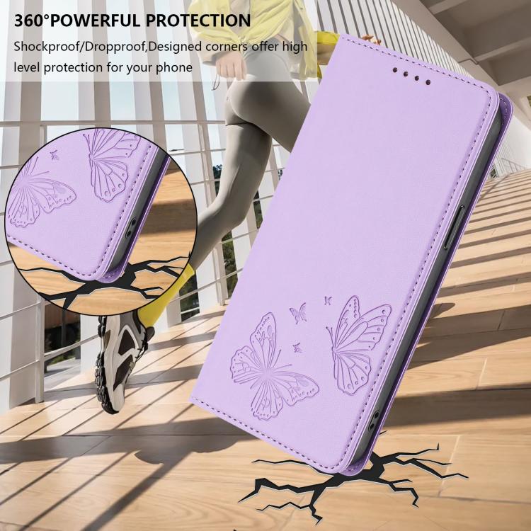 Strong Magnetic Dual Butterfly RFID Vegan Leather Phone Case, For OnePlus 13T, For OnePlus 13R / Ace 5 / Ace 5 Pro