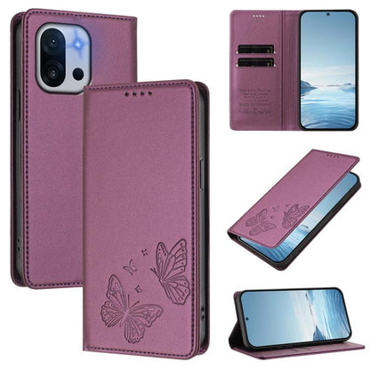 Strong Magnetic Dual Butterfly RFID Vegan Leather Phone Case, For OnePlus 13T, For OnePlus 13R / Ace 5 / Ace 5 Pro