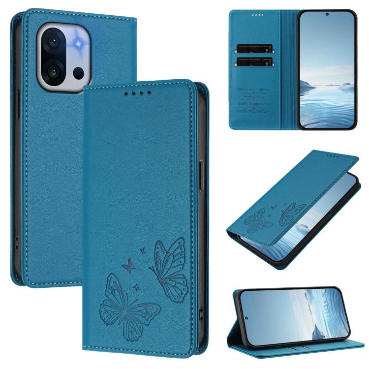 Strong Magnetic Dual Butterfly RFID Vegan Leather Phone Case, For OnePlus 13T, For OnePlus 13R / Ace 5 / Ace 5 Pro