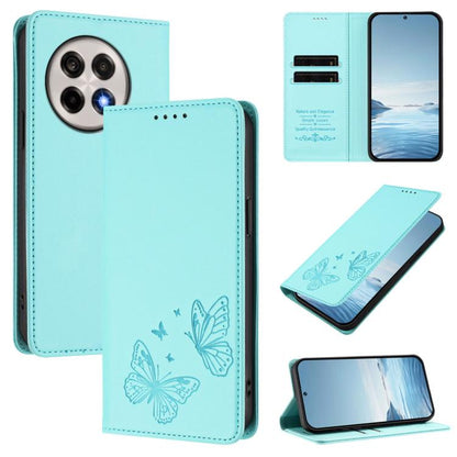 Strong Magnetic Dual Butterfly RFID Vegan Leather Phone Case, For OnePlus 13T, For OnePlus 13R / Ace 5 / Ace 5 Pro