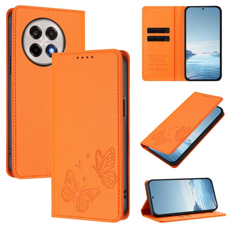 Strong Magnetic Dual Butterfly RFID Vegan Leather Phone Case, For OnePlus 13T, For OnePlus 13R / Ace 5 / Ace 5 Pro