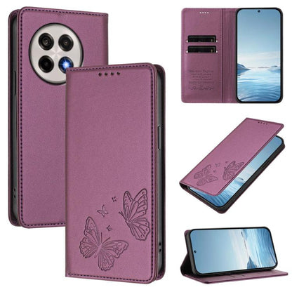 Strong Magnetic Dual Butterfly RFID Vegan Leather Phone Case, For OnePlus 13T, For OnePlus 13R / Ace 5 / Ace 5 Pro