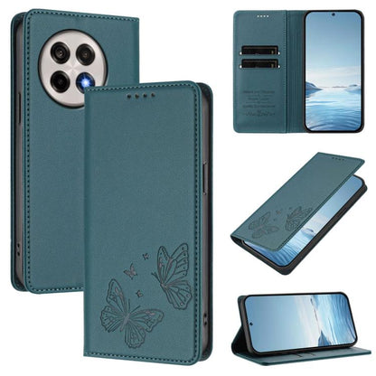 Strong Magnetic Dual Butterfly RFID Vegan Leather Phone Case, For OnePlus 13T, For OnePlus 13R / Ace 5 / Ace 5 Pro
