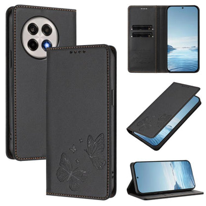 Strong Magnetic Dual Butterfly RFID Vegan Leather Phone Case, For OnePlus 13T, For OnePlus 13R / Ace 5 / Ace 5 Pro