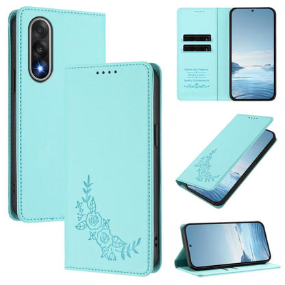 Peony Embossed Magnetic RFID Vegan Leather Phone Case, For OnePlus Nord 5 5G / Ace 5 Ultra, For OnePlus Nord CE5 / Ace 5 Racing