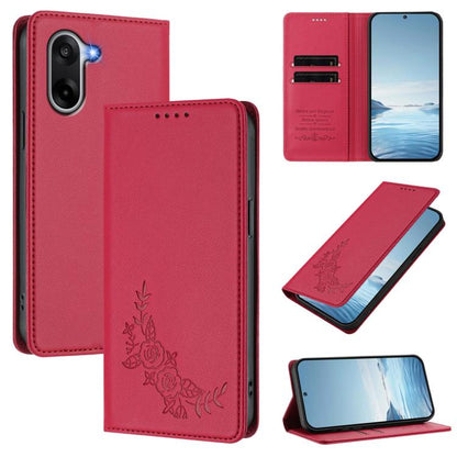 Peony Embossed Magnetic RFID Vegan Leather Phone Case, For OnePlus Nord 5 5G / Ace 5 Ultra, For OnePlus Nord CE5 / Ace 5 Racing