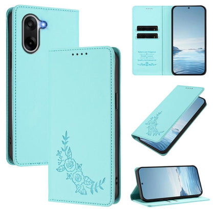 Peony Embossed Magnetic RFID Vegan Leather Phone Case, For OnePlus Nord 5 5G / Ace 5 Ultra, For OnePlus Nord CE5 / Ace 5 Racing