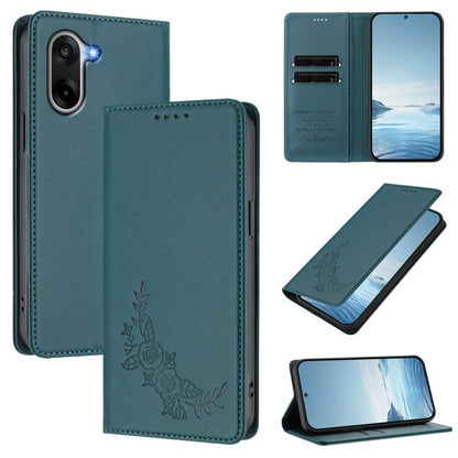 Peony Embossed Magnetic RFID Vegan Leather Phone Case, For OnePlus Nord 5 5G / Ace 5 Ultra, For OnePlus Nord CE5 / Ace 5 Racing