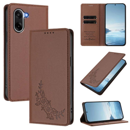 Peony Embossed Magnetic RFID Vegan Leather Phone Case, For OnePlus Nord 5 5G / Ace 5 Ultra, For OnePlus Nord CE5 / Ace 5 Racing
