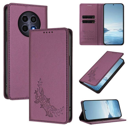 Peony Embossed Magnetic RFID Vegan Leather Phone Case, For Realme C63 5G, For Realme 13 5G / 12 5G / 12x / 12x India