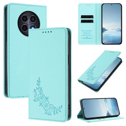 Peony Embossed Magnetic RFID Vegan Leather Phone Case, For Realme C63 5G, For Realme 13 5G / 12 5G / 12x / 12x India