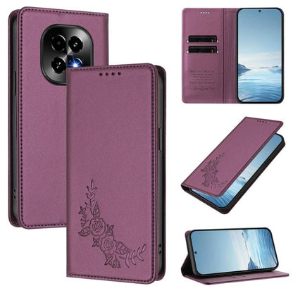 Peony Embossed Magnetic RFID Vegan Leather Phone Case, For Realme C63 5G, For Realme 13 5G / 12 5G / 12x / 12x India