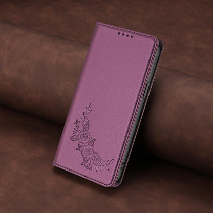 Peony Embossed Magnetic RFID Vegan Leather Phone Case, For Realme C75 4G / Narzo 80x / 14x India, For Realme 14 / 14T 5G / P3 5G