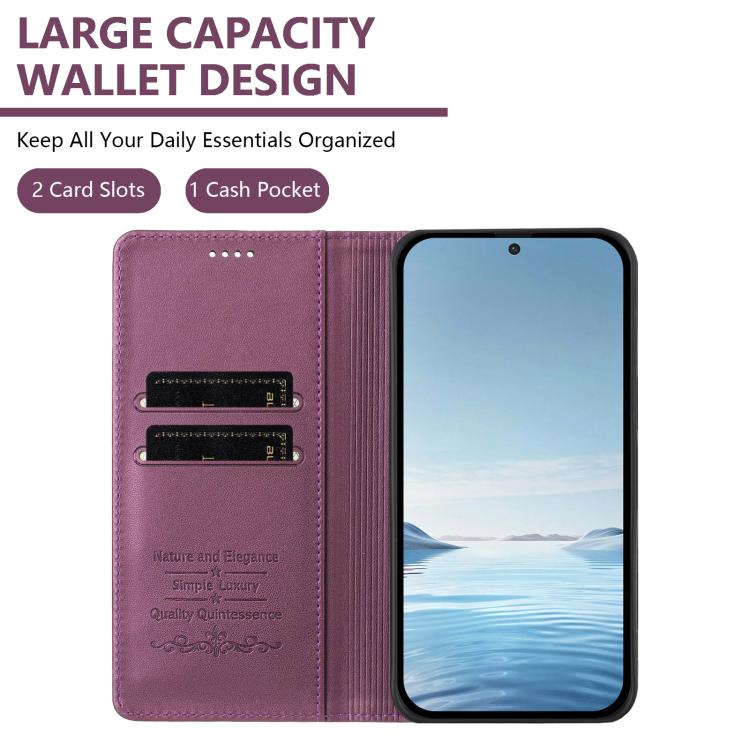 Peony Embossed Magnetic RFID Vegan Leather Phone Case, For Realme P4x 5G / OnePlus Nord CE6 Lite, For Realme 16T 5G