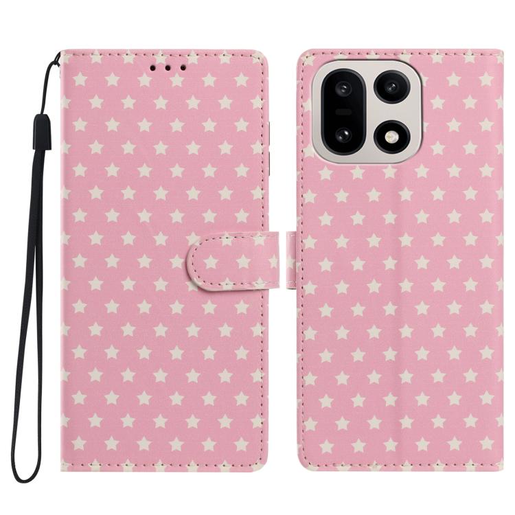 Star Pattern Magnetic Buckle Vegan Leather Phone Case with Wrist Strap, For OnePlus Nord 6 5G, For OnePlus 15T, For OnePlus Ace 6, For OnePlus 15