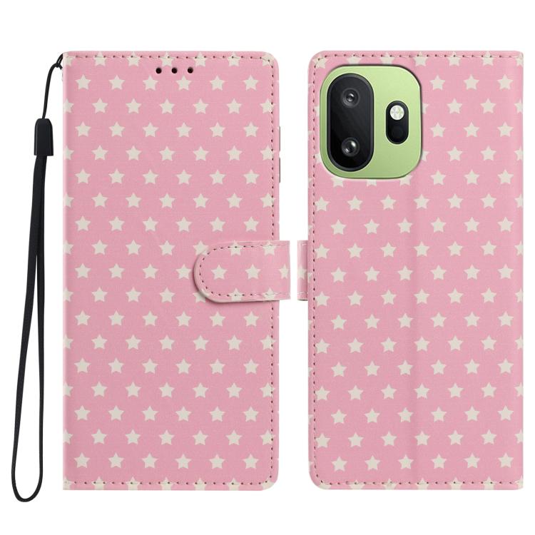 Star Pattern Magnetic Buckle Vegan Leather Phone Case with Wrist Strap, For OnePlus Nord 6 5G, For OnePlus 15T, For OnePlus Ace 6, For OnePlus 15