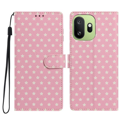 Star Pattern Magnetic Buckle Vegan Leather Phone Case with Wrist Strap, For OnePlus Nord 6 5G, For OnePlus 15T, For OnePlus Ace 6, For OnePlus 15