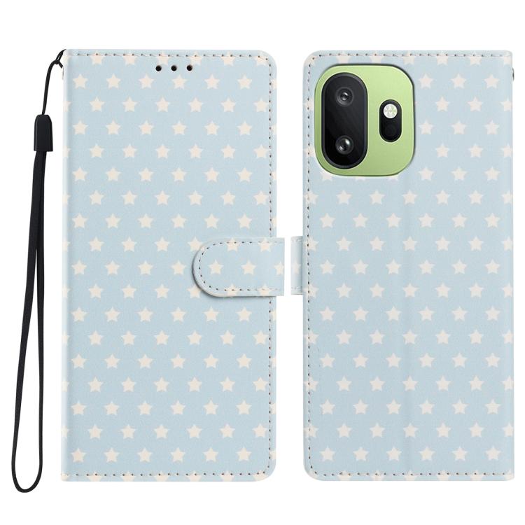 Star Pattern Magnetic Buckle Vegan Leather Phone Case with Wrist Strap, For OnePlus Nord 6 5G, For OnePlus 15T, For OnePlus Ace 6, For OnePlus 15