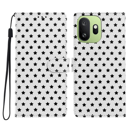 Star Pattern Magnetic Buckle Vegan Leather Phone Case with Wrist Strap, For OnePlus Nord 6 5G, For OnePlus 15T, For OnePlus Ace 6, For OnePlus 15