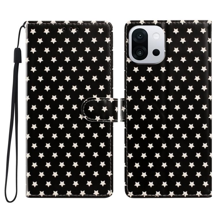 Star Pattern Magnetic Buckle Vegan Leather Phone Case with Wrist Strap, For OnePlus 13T, For OnePlus Nord CE5, For OnePlus Ace 5, For OnePlus 13