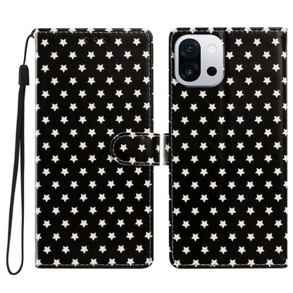 Star Pattern Magnetic Buckle Vegan Leather Phone Case with Wrist Strap, For OnePlus 13T, For OnePlus Nord CE5, For OnePlus Ace 5, For OnePlus 13