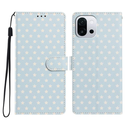 Star Pattern Magnetic Buckle Vegan Leather Phone Case with Wrist Strap, For OnePlus 13T, For OnePlus Nord CE5, For OnePlus Ace 5, For OnePlus 13