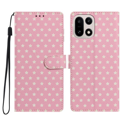 Star Pattern Magnetic Buckle Vegan Leather Phone Case with Wrist Strap, For OnePlus 13T, For OnePlus Nord CE5, For OnePlus Ace 5, For OnePlus 13