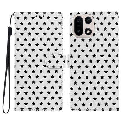 Star Pattern Magnetic Buckle Vegan Leather Phone Case with Wrist Strap, For OnePlus 13T, For OnePlus Nord CE5, For OnePlus Ace 5, For OnePlus 13