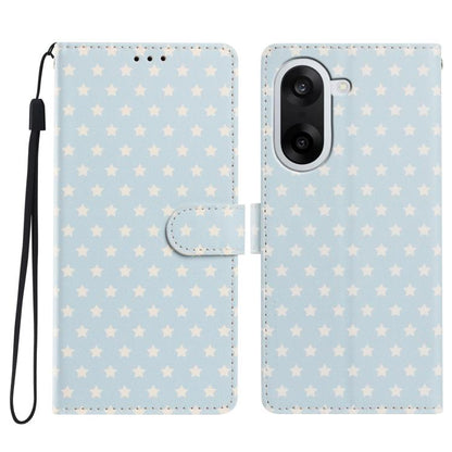 Star Pattern Magnetic Buckle Vegan Leather Phone Case with Wrist Strap, For OnePlus 13T, For OnePlus Nord CE5, For OnePlus Ace 5, For OnePlus 13