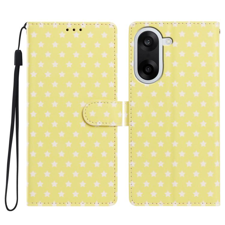Star Pattern Magnetic Buckle Vegan Leather Phone Case with Wrist Strap, For OnePlus 13T, For OnePlus Nord CE5, For OnePlus Ace 5, For OnePlus 13
