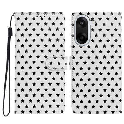 Star Pattern Magnetic Buckle Vegan Leather Phone Case with Wrist Strap, For OnePlus 13T, For OnePlus Nord CE5, For OnePlus Ace 5, For OnePlus 13